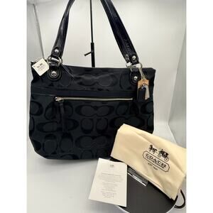 NWT Coach Poppy Signature Sateen Glam Tote (18979)